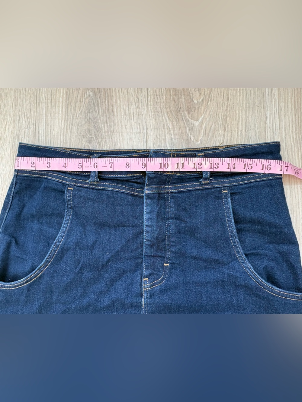 Pilcro Denim Skirt with Contrast Stitching - Picture 5 of 6